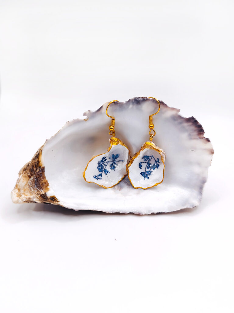 Boucle d'oreille huitre